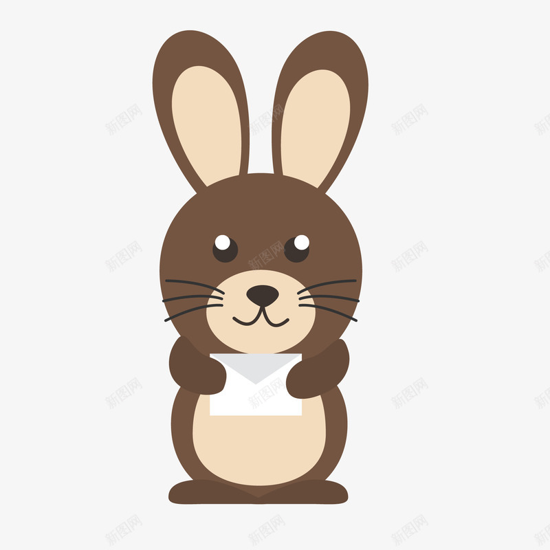 卡通拿着信封的小兔子矢量图ai免抠素材_88icon https://88icon.com 信封 动物设计 卡通 可爱 小兔子 扁平化 森林 矢量图