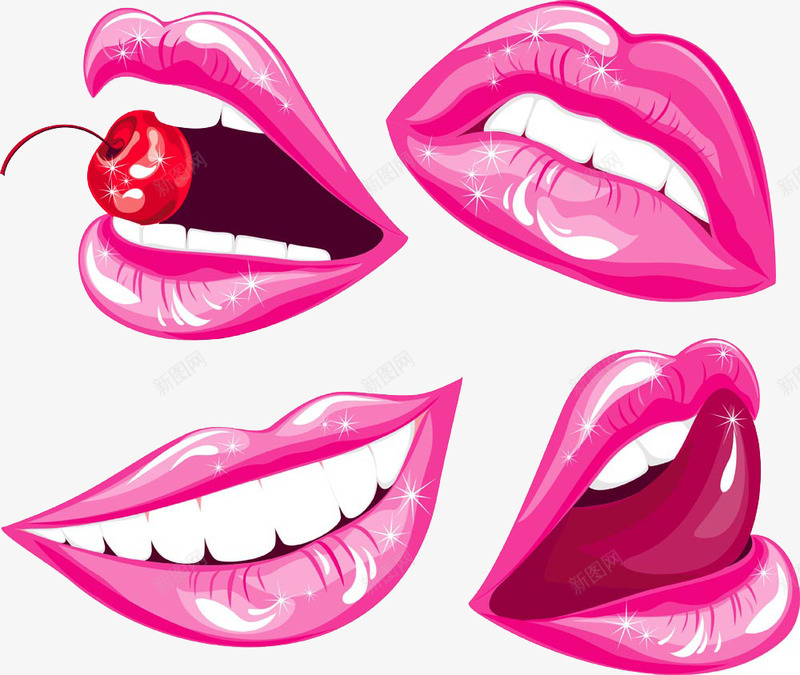 粉红色的四个唇png免抠素材_88icon https://88icon.com 吻 唇 嘴 嘴唇 女人的吻 女人的唇 粉红色的四个唇 飞吻 高清免扣素材