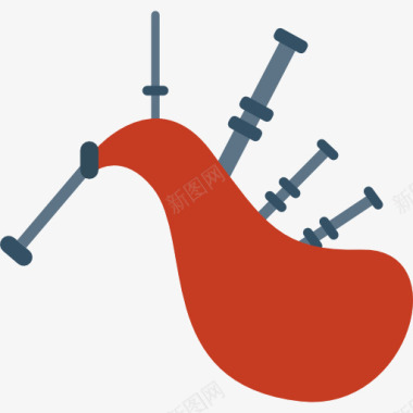 炫彩乐器风笛图标图标