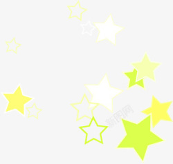 黄色绿色星星素材