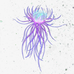 卡通手绘紫色光效花卉素材