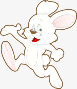 短耳朵老鼠奔跑的小兔子高清图片