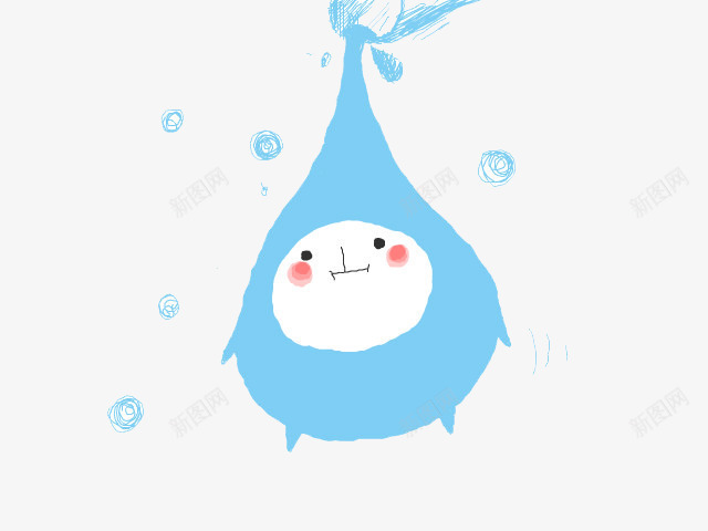 一颗小水滴png免抠素材_88icon https://88icon.com 一颗 卡通 水滴 蓝色
