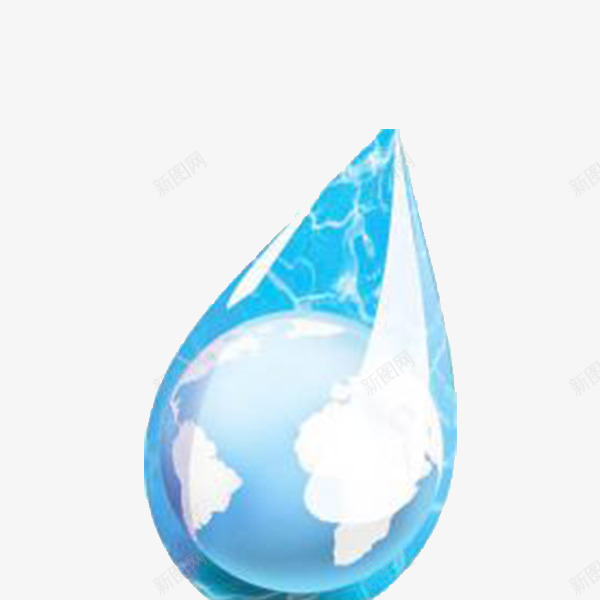 水滴里的地球png免抠素材_88icon https://88icon.com 保护环境 呼吁 省水 节约用水