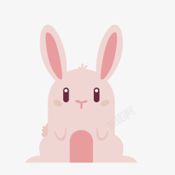 卡通粉色兔子素材