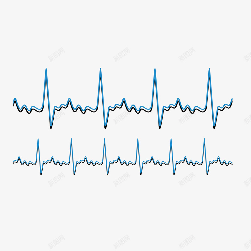 蓝色心脏线条矢量图eps免抠素材_88icon https://88icon.com 失量图 底纹设计 心脏 心脏线条 海报设计 组合蓝色线条 色彩 矢量图