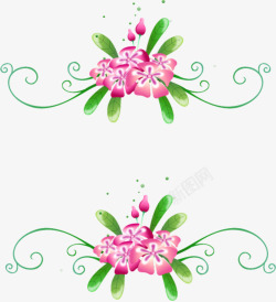 粉红色花朵创意形状素材