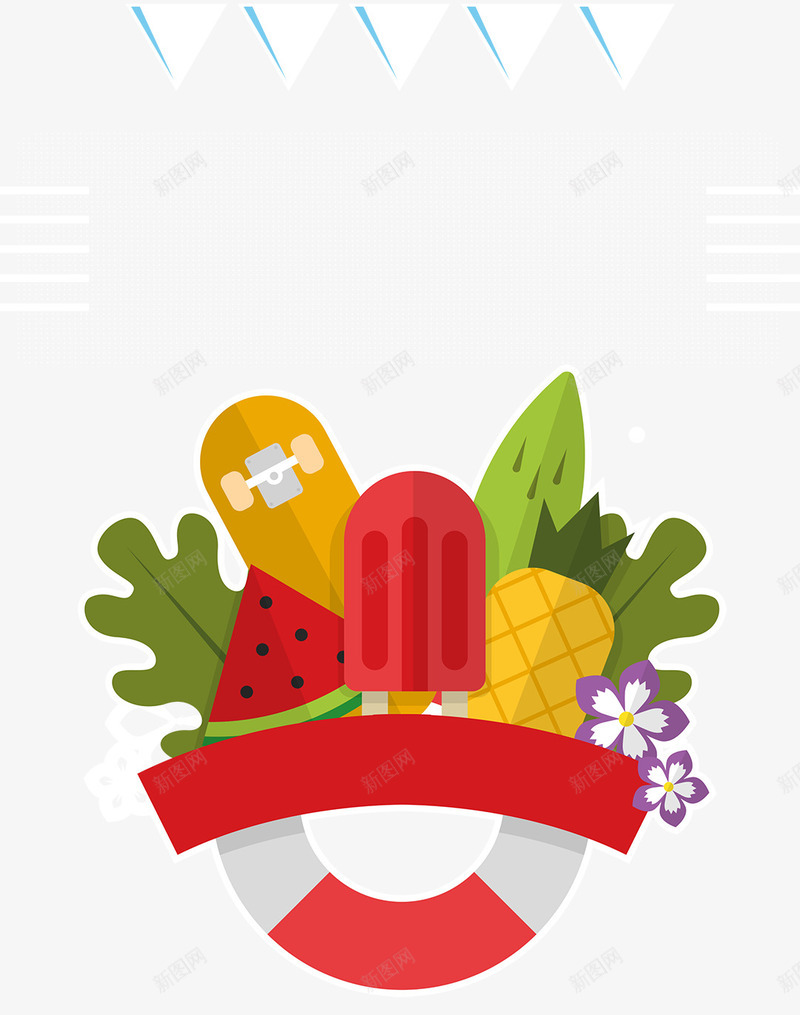 蓝色小清新冷饮png免抠素材_88icon https://88icon.com H5 PSD分层 冰淇淋 冷饮 几何 夏季 小清新 扁平 清凉 游泳圈 线条 背景 背景素材 花 蓝色