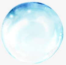 蓝色透明水珠夏天素材
