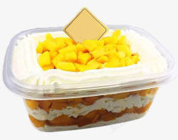 水果盒子芒果千层蛋糕盒子装饰高清图片