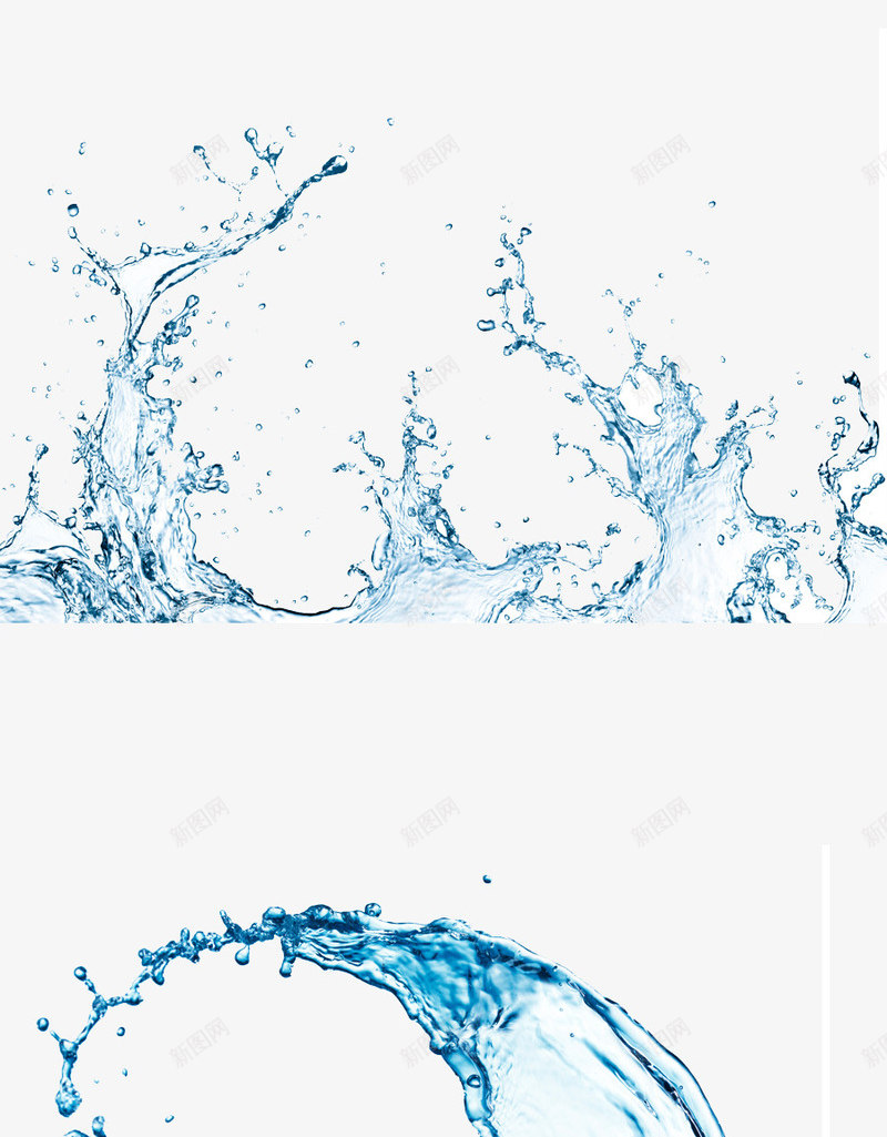 水珠飞溅散落png免抠素材_88icon https://88icon.com 干净 水珠 浅蓝