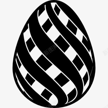 复活节彩蛋的双斜条纹的标图标图标