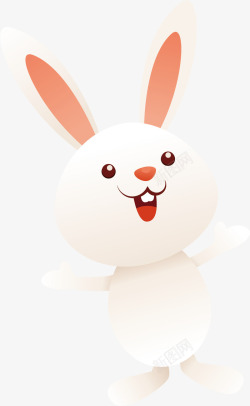 眼睛兔开心的兔子矢量图高清图片