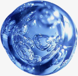 蓝色透明水珠素材