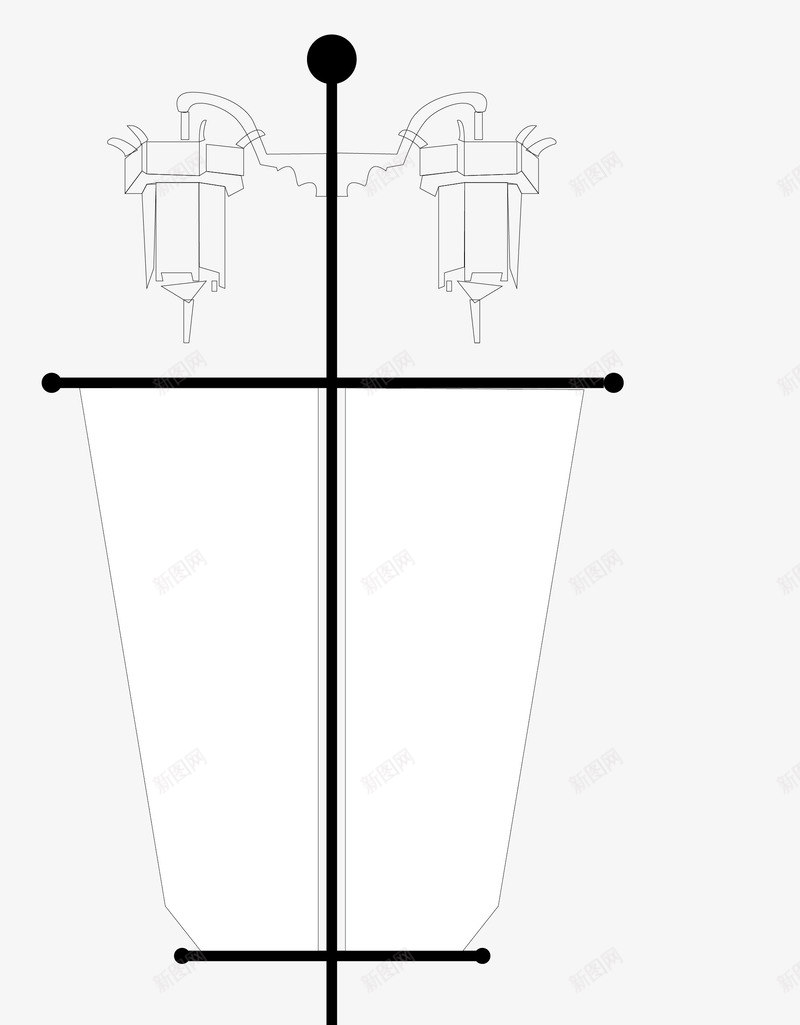 路灯导视矢量图eps免抠素材_88icon https://88icon.com 宣传 导视 素材 路灯 道旗 矢量图