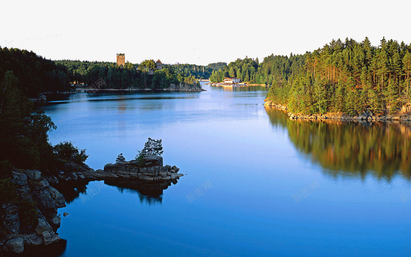 蓝色大海景色png免抠素材_88icon https://88icon.com 景点 景色 江景 海洋 石头 蓝色