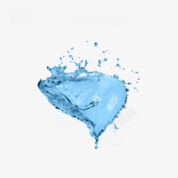 蓝色水滴造型素材