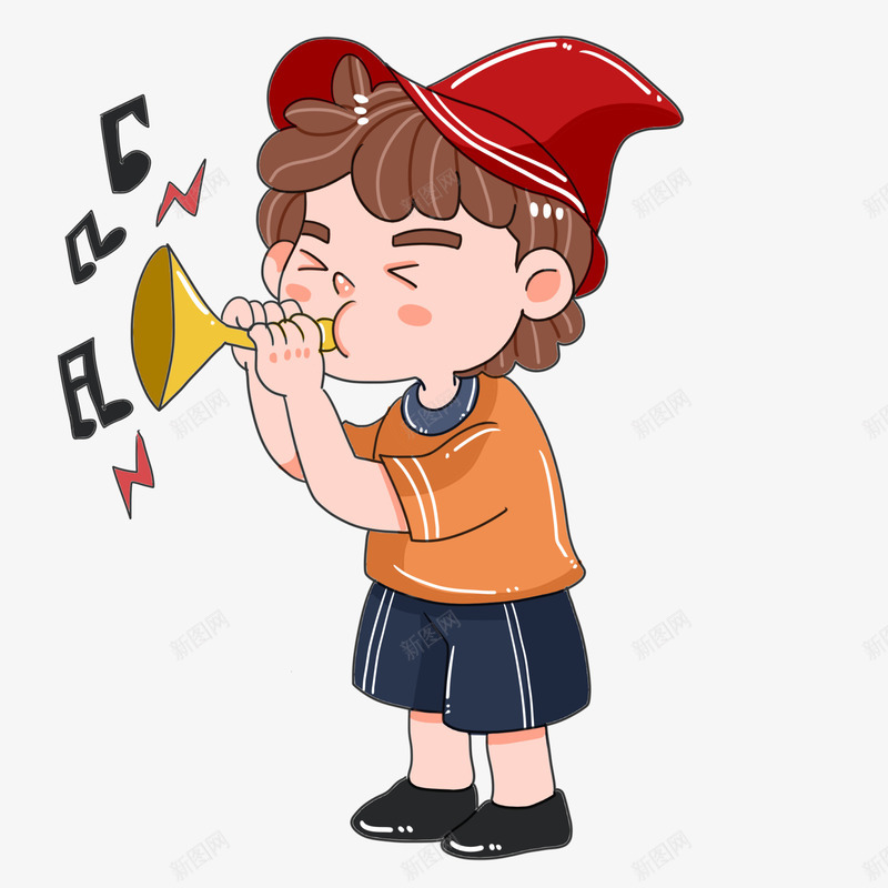 手绘音乐喇叭元素png免抠素材_88icon https://88icon.com 元素 吹 喇叭 手绘