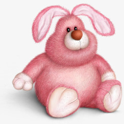 背景粉色的兔子素材