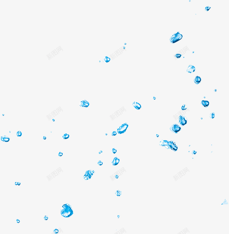 蓝色纯净水珠飞溅png免抠素材_88icon https://88icon.com 水珠 纯净 蓝色 飞溅