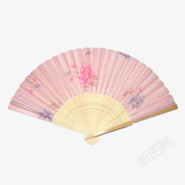 扇子粉红扇子中国风扇子素材