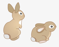 蹦蹦跳跳的卡通小兔子高清图片