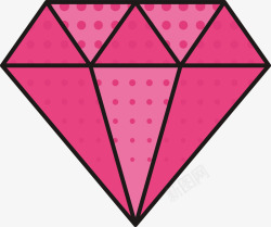 粉红色钻石矢量图素材