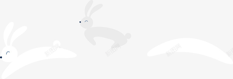 创意兔子png免抠素材_88icon https://88icon.com 卡通动物 奔跑的兔子 小白兔