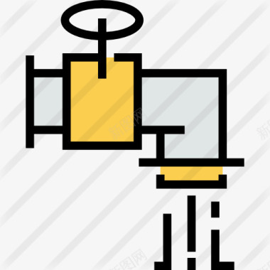 漏水的水龙头水龙头图标图标