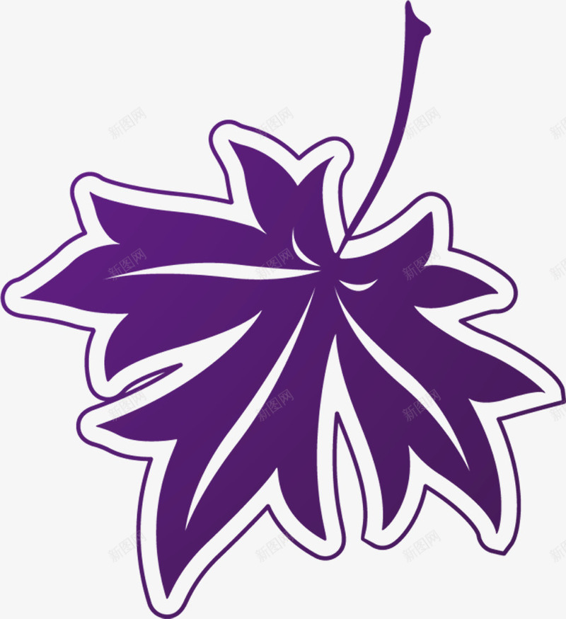 紫色卡通枫叶png免抠素材_88icon https://88icon.com 光棍 卡通 图案 枫叶 紫色