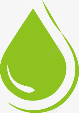 绿色飘叶绿色水滴图标图标
