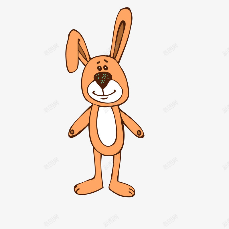 卡通手绘小兔子矢量图ai免抠素材_88icon https://88icon.com 公仔玩具 动物设计 卡通 可爱 小兔子 手绘 矢量图 线条公仔
