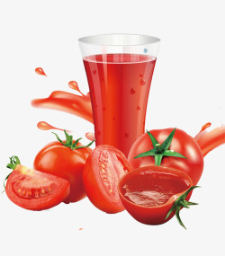 夏日冷饮番茄汁宣传促销海报素材