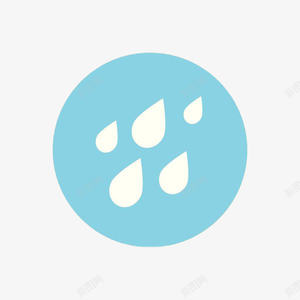 手绘白色水滴png免抠素材_88icon https://88icon.com 下雨 卡通雨点 圆形 白色水滴 矢量手绘 雨水 雨滴