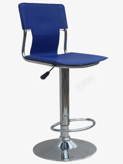简单设计的吧椅蓝色吧椅高清图片