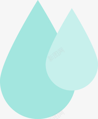 环保树木素材蓝色水滴图标图标