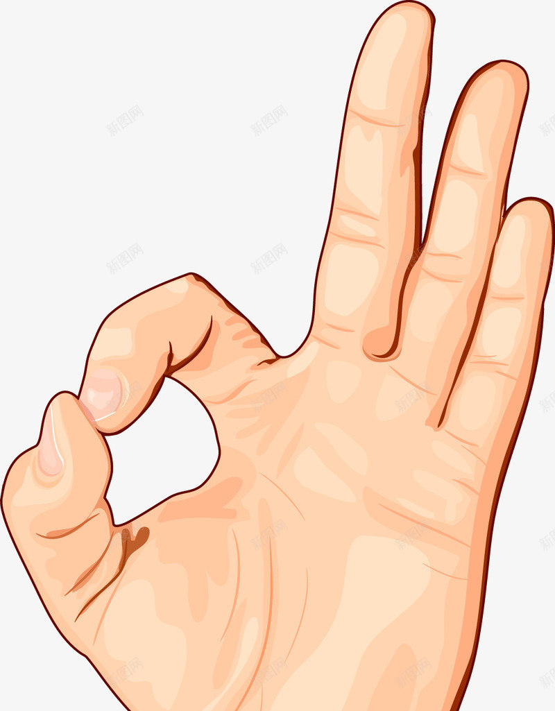 卡通OK手指png免抠素材_88icon https://88icon.com ok 卡通手 卡通手图 卡通竖拇指 可爱手指 手势 手型图 手姿势 手指 手掌 拇指 矢量手