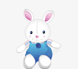 穿衣服的小兔子玩偶素材
