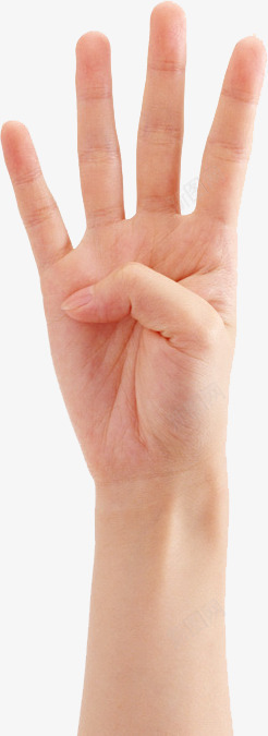 四个手指手势png免抠素材_88icon https://88icon.com 手势 手指
