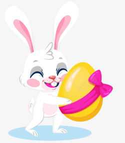 复活节的兔子与彩蛋的素材