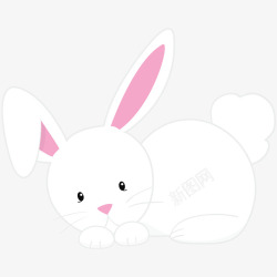 卡通可爱小动物装饰动物头像兔子素材