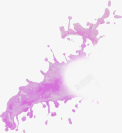 紫色创意水元素素材