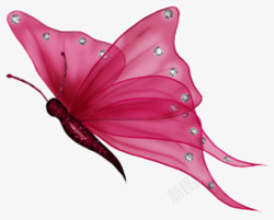 粉红蝴蝶飞翔装饰素材