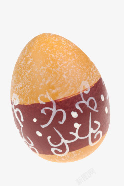 橙色禽蛋白色斑点条纹食用彩蛋实素材