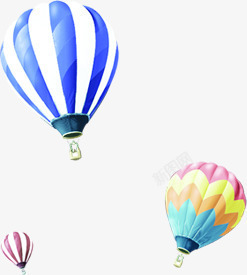 彩色条纹氢气球环保装饰素材