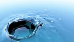 蓝色水滴背景图素材