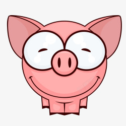 卡通手绘小猪动物矢量图素材