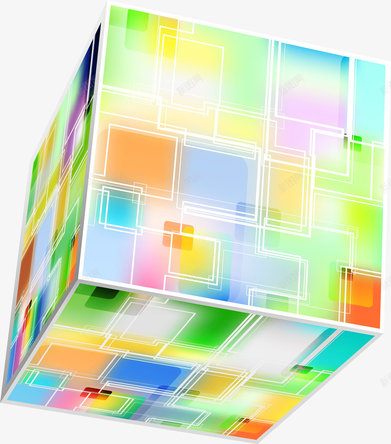 手绘彩色线条正方体矢量图ai免抠素材_88icon https://88icon.com 彩色 手绘 正方体 线条 矢量图
