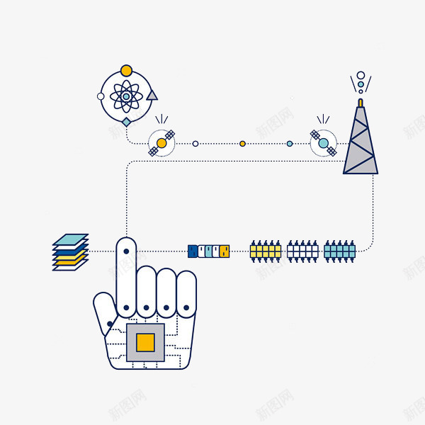 发电的过程简约示意图png免抠素材_88icon https://88icon.com 卡通手绘 发电 宣传 电力工程 线路 装饰