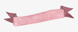 清新森系水彩粉红色标签素材